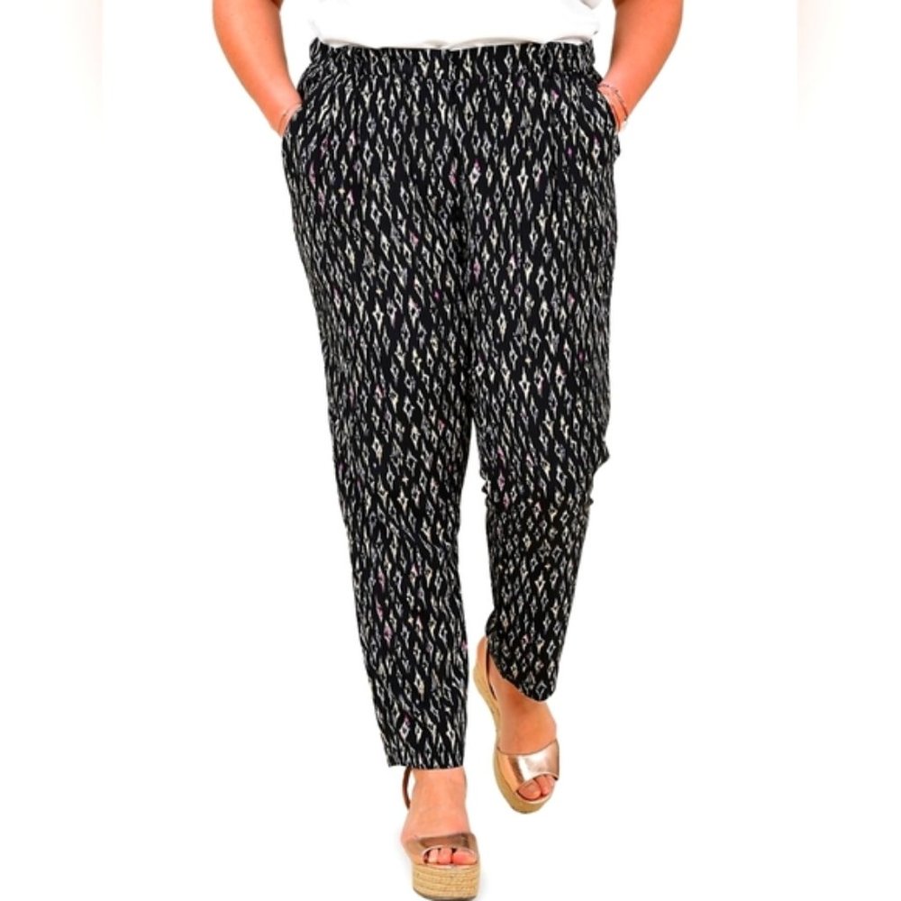 NWOT Molly Bracken Batik Straight-Leg Pants Size 1X